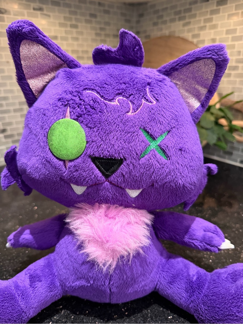 Monster High Plush Crescent Cat 13" Clawdeen Purple - Picture 2 of 10